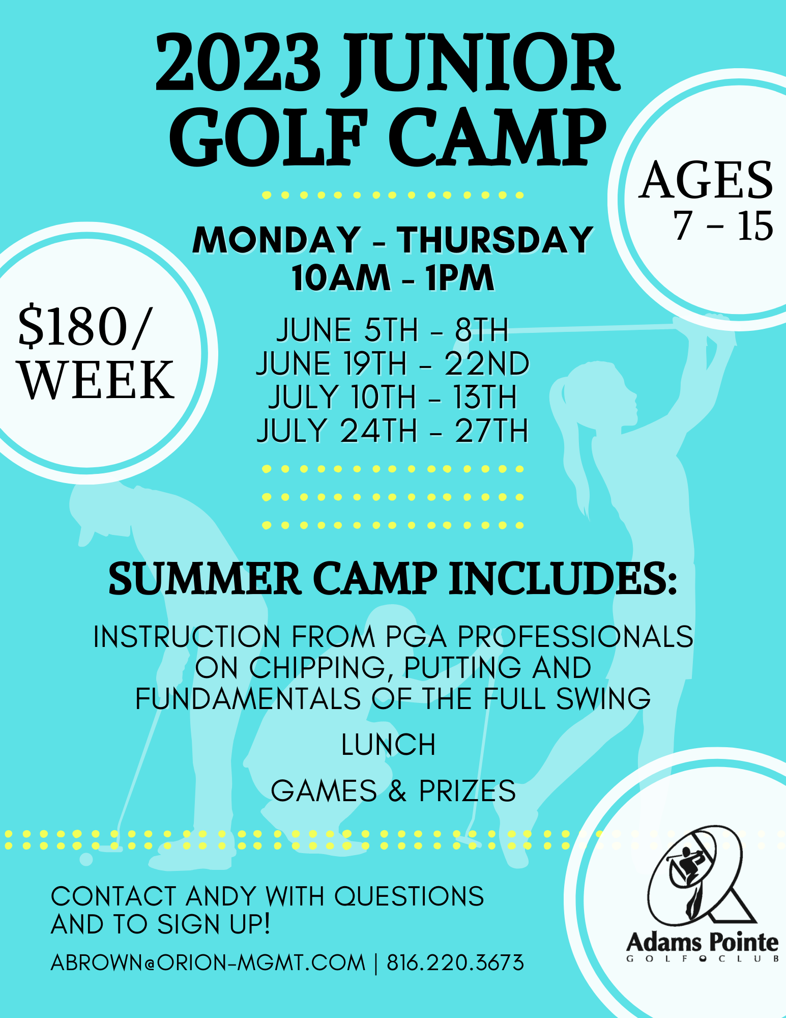 Adams Pointe Golf Club - Junior Camp